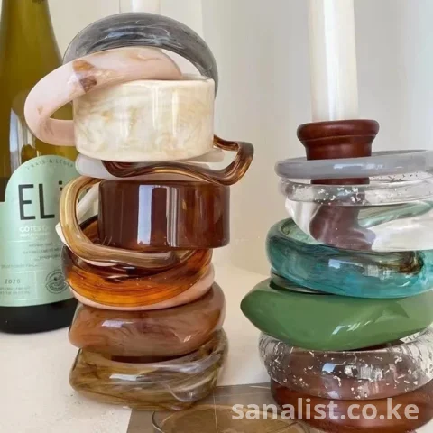 Luxury Acrylic Resin Bangles for Women in Nairobi | Shop Online at sanaLIST