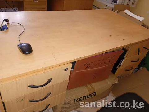 Office Desk with Double Drawers