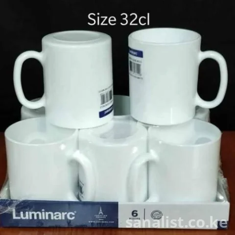 Luminarc Floral Opal Glass Mugs — Set of 6 | White Rose-Print Tea & Coffee Cups for Home & Kitchen | Buy in Nairobi, Kenya 3