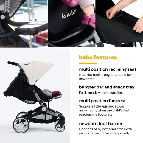 Larktale Stroller — Lightweight Travel Baby Pushchair with Reclining Seat, Sun Canopy & Snack Tray | Available in Nairobi, Kenya 6