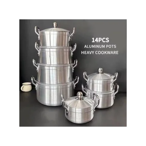14-Piece Tornado Heavy Duty Aluminium Cookware Set with Lids — Large Sufuria Pot Set for Home, Catering & Events | Nationwide Delivery Kenya 6