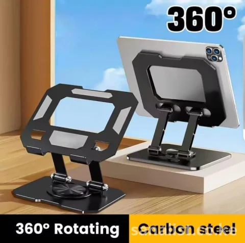 360° Rotating Tablet & Laptop Stand – Adjustable Carbon Steel Desk Holder | Nairobi Kenya