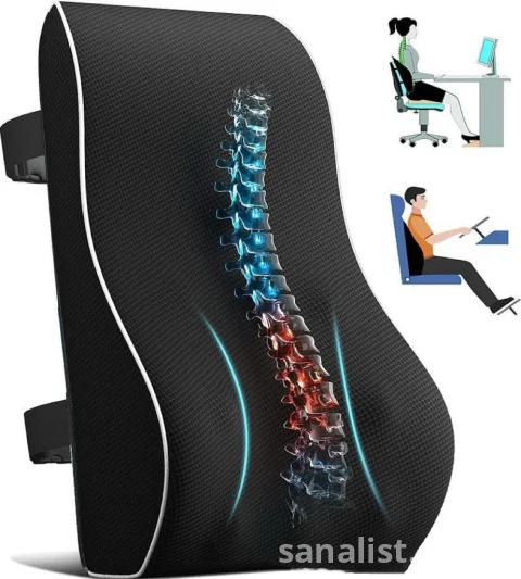 Ergonomic Lumbar Support Back Cushion – Orthopedic Memory Foam Seat Pillow for Office & Car | Nairobi Kenya