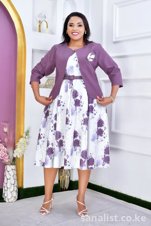 Elegant Floral Midi Dress & Blazer Set for Women – Plus Size, Multiple Colours – Nairobi | Sanalist Classified Ads