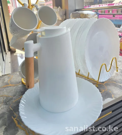 Buy Online in Kenya: 13-Piece Ceramic Dinner Set with Flask & Cups