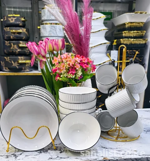 18 Piece Ceramic Dinner Set Cups Plates Bowls Nairobi Delivery Kenya