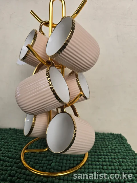 6pcs 400ml Cup/Mug Set Nairobi | Large Capacity Drinkware | Sanalist Kenya