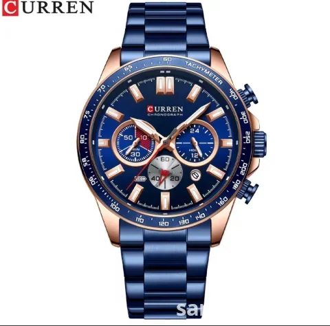 Curren Men’s Blue & Rose Gold Chronograph Watch (Stainless Steel) | Stunning Watches | SanaLIST Kenya