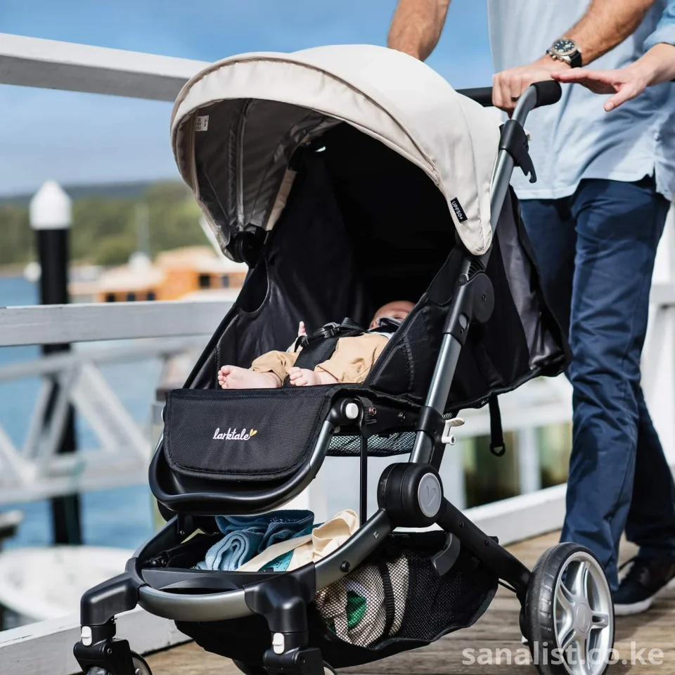 Larktale Stroller — Lightweight Travel Baby Pushchair with Reclining Seat, Sun Canopy & Snack Tray | Available in Nairobi, Kenya