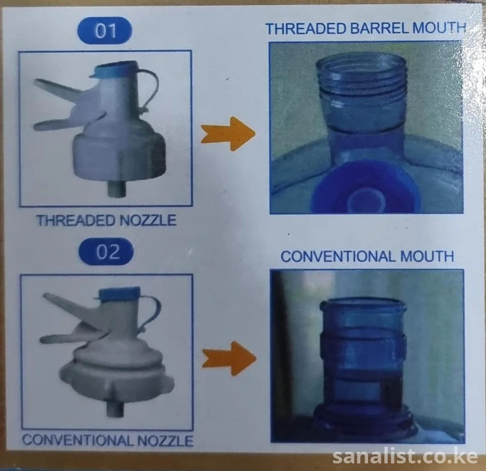 Universal Water Dispenser Pump Nozzle for 3–5 Gallon Bottles – Threaded & Conventional Mouth Compatible | Jiwels Household Nairobi | Delivery Kenya