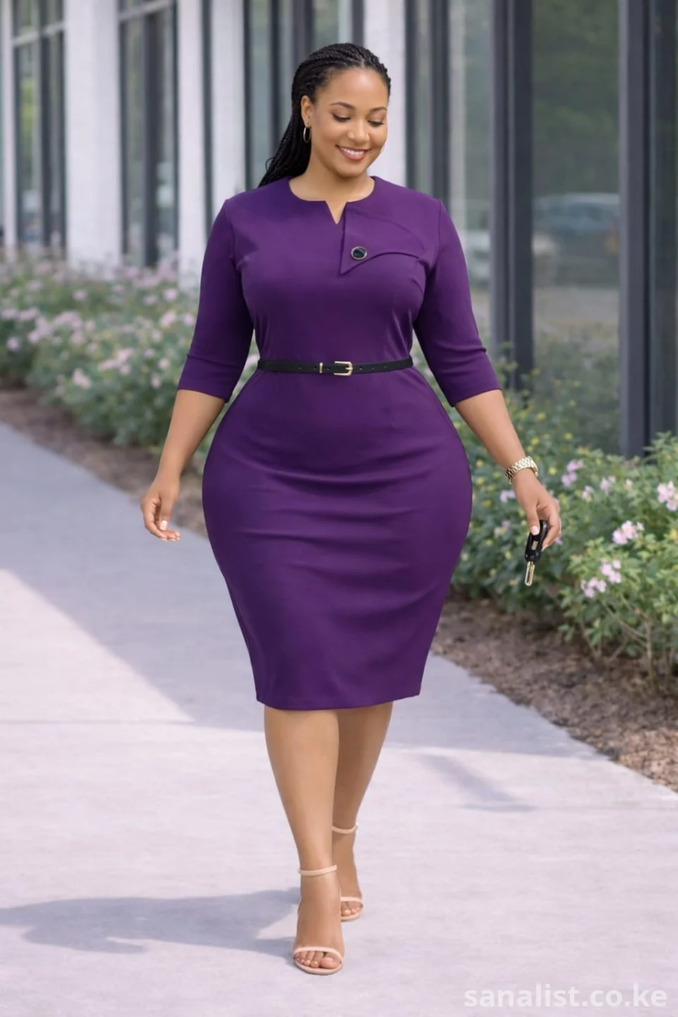 Elegant Plus Size Bodycon Office Dress for Ladies – Various Colours & Sizes, Nairobi