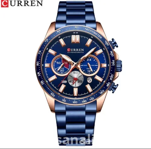 Curren Men’s Blue & Rose Gold Chronograph Watch (Stainless Steel) | Stunning Watches | SanaLIST Kenya