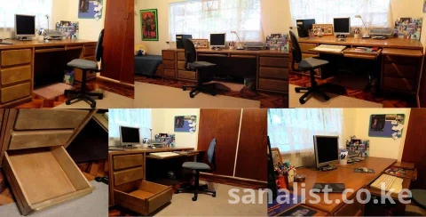 For Sale Amazing Modern Italian Design Desk with 2 Top Drawers & 6 Amazing XX Extra Large Drawers on both sides of the Desk! 8