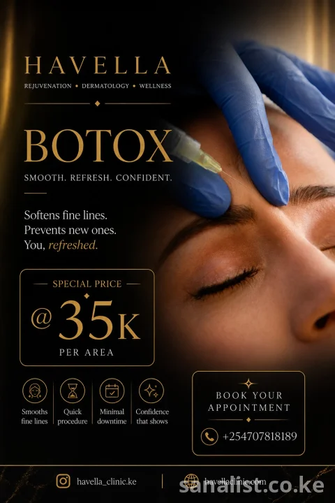 Botox Treatment in Nairobi | KSh 35K Per Area | Havella Clinic
