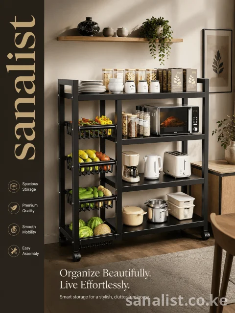 Multifunctional Metallic Kitchen Rack Nairobi | Glam by May Kenya 4