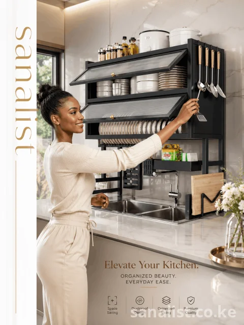 2 Layer Multifunctional Kitchen Rack Nairobi | Glam by May Kenya 3