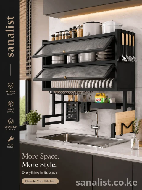 2 Layer Multifunctional Kitchen Rack Nairobi | Glam by May Kenya 4