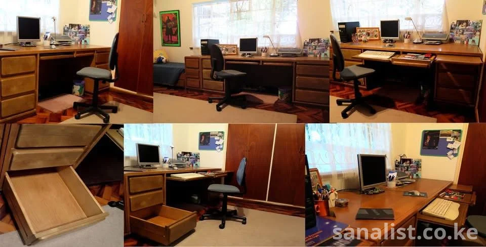 For Sale Amazing Modern Italian Design Desk with 2 Top Drawers & 6 Amazing XX Extra Large Drawers on both sides of the Desk!