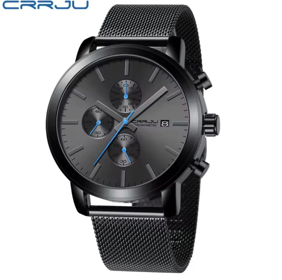 CRRJU Chronograph Mesh Strap Watch for Men in Kenya | Nairobi