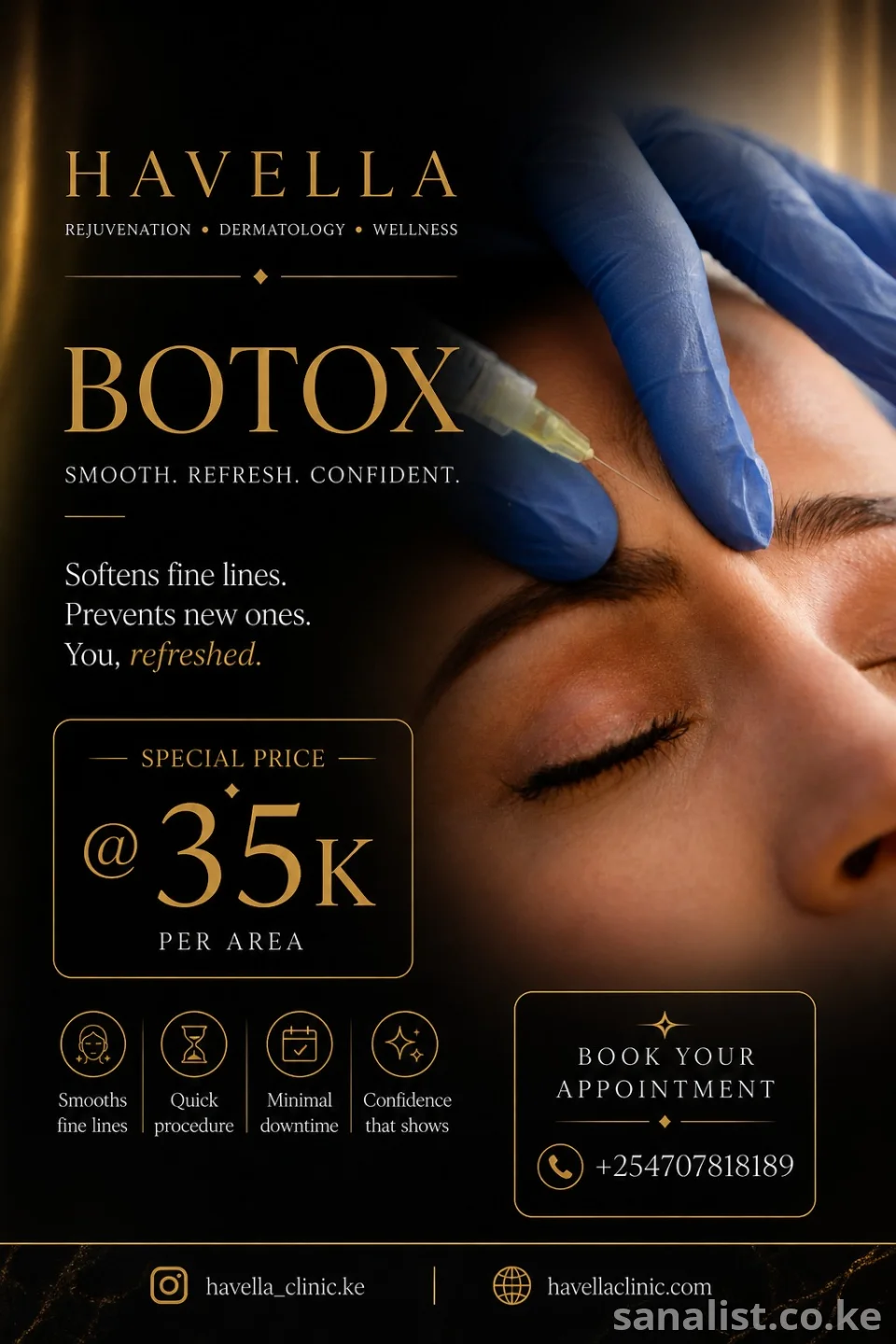 Botox Treatment in Nairobi | KSh 35K Per Area | Havella Clinic