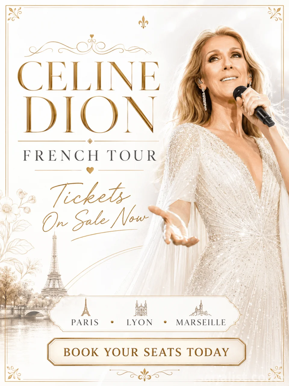 Celine Dion Paris Tickets 2026 | Courage World Tour at Paris La Défense Arena