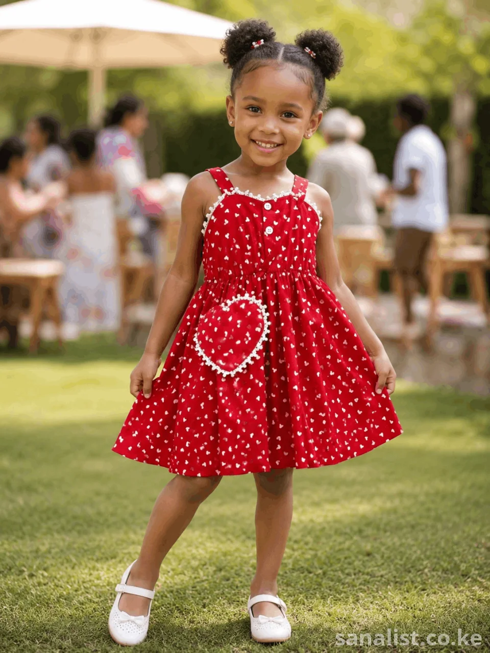 Girls Red Heart Print Dress Nairobi | Activekids on Sanalist