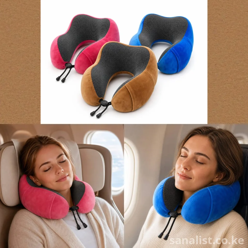 Travel Neck Pillow with Phone Pocket Nairobi | Glam By May