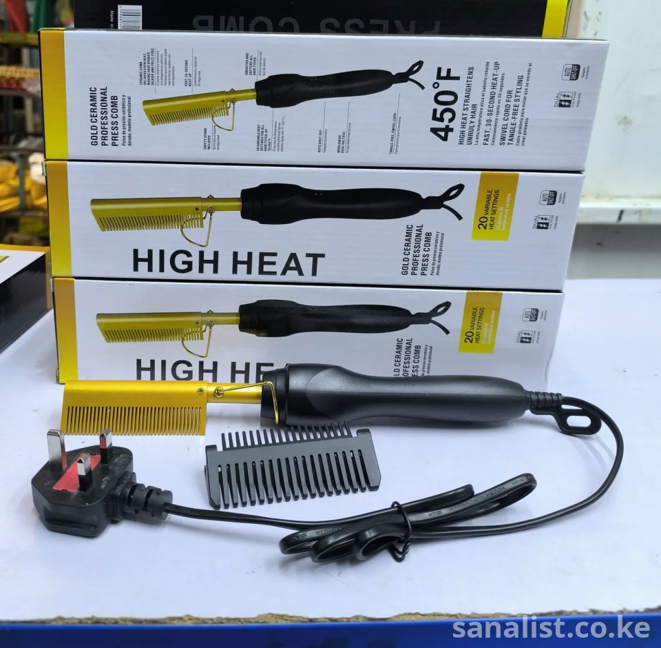 Electric Hot Comb Nairobi | 450°F Ceramic Press Comb Kenya