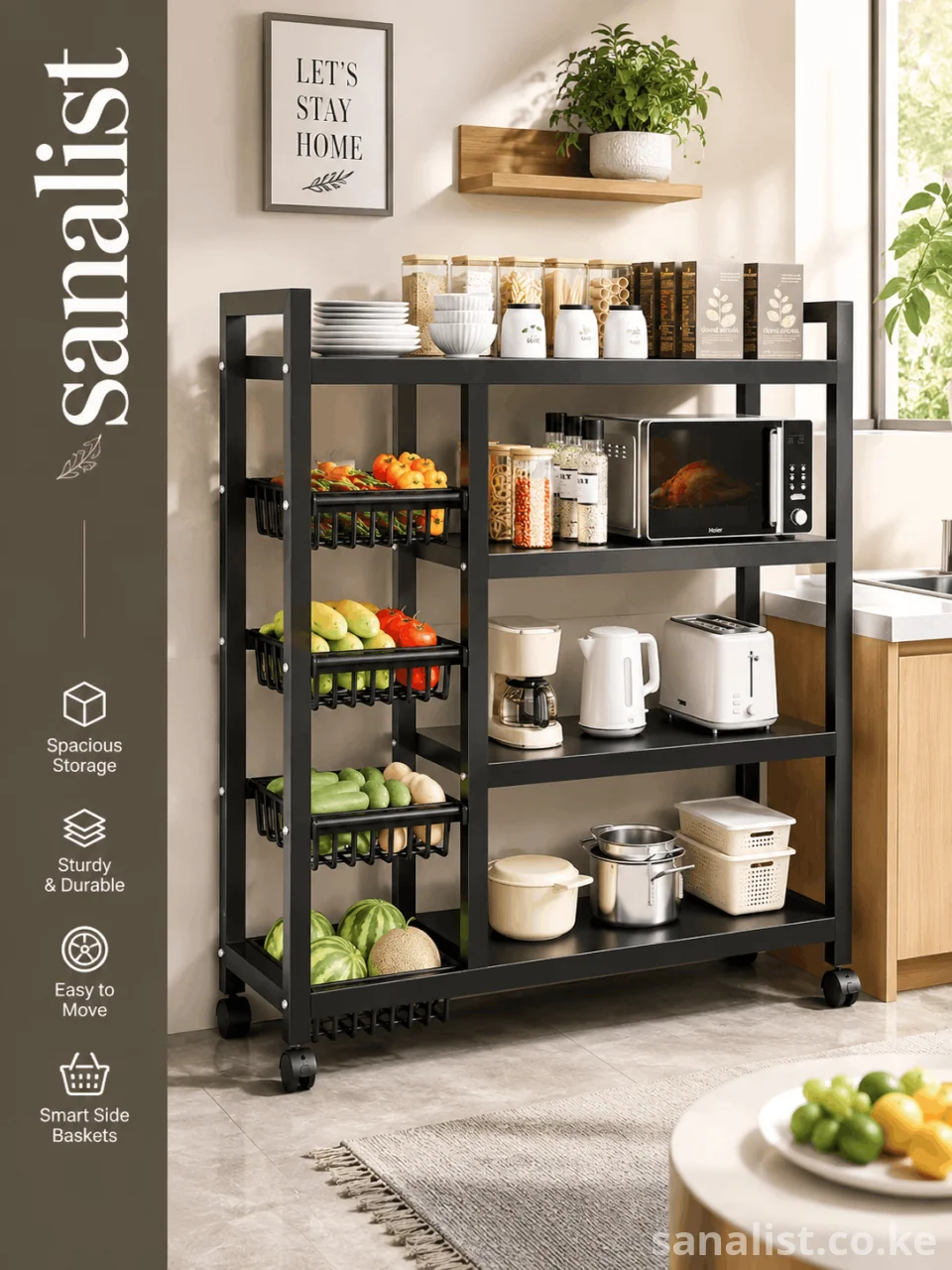 Multifunctional Metallic Kitchen Rack Nairobi | Glam by May Kenya