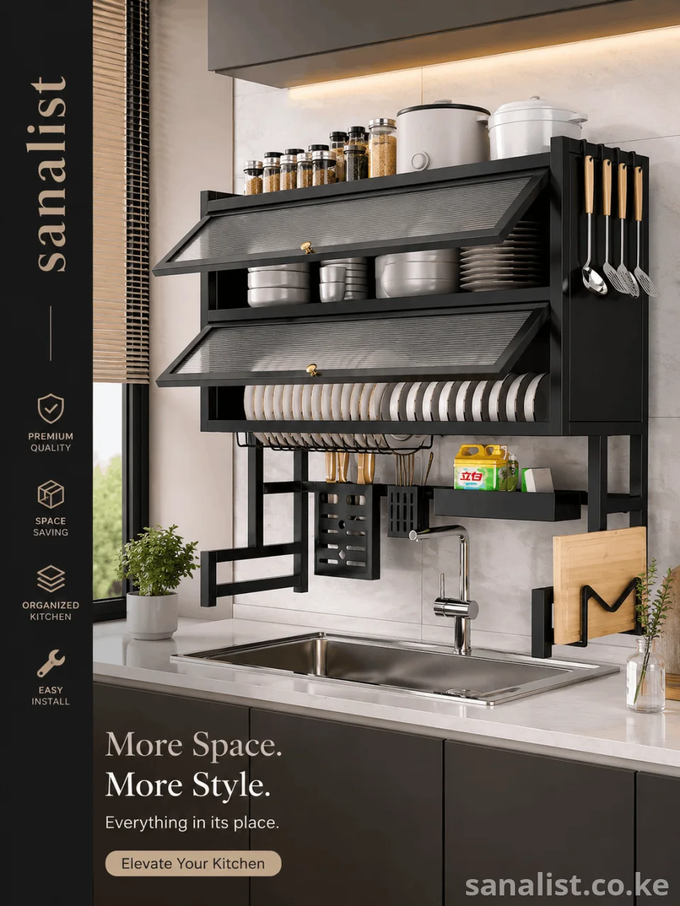 2 Layer Multifunctional Kitchen Rack Nairobi | Glam by May Kenya
