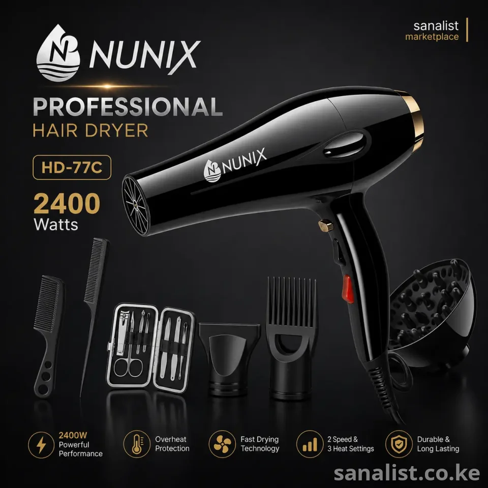 Hair Dryer Nairobi | 2400W Blow Dryer Kenya | Nunix HD-77C