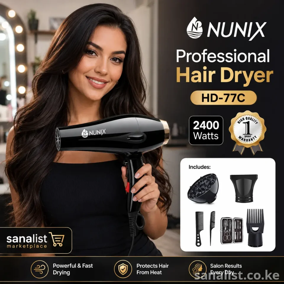 Hair Dryer Nairobi | 2400W Blow Dryer Kenya | Nunix HD-77C