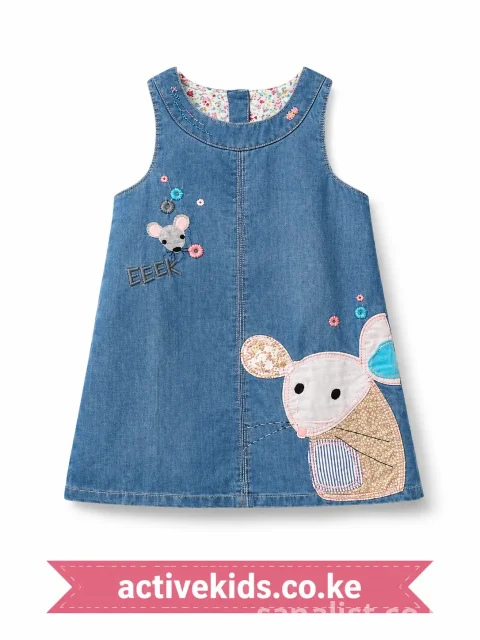 Adorable Girls Denim Mouse Dress | ActiveKids Baby Shop Nairobi 5