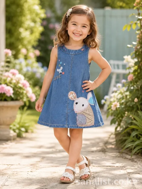 Adorable Girls Denim Mouse Dress | ActiveKids Baby Shop Nairobi 3