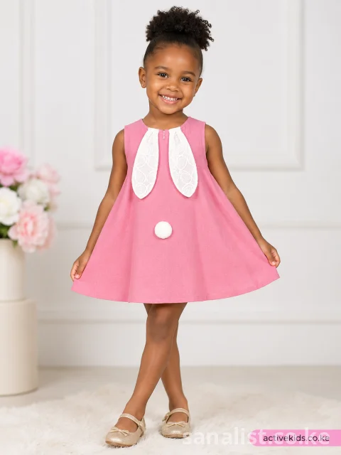 Adorable Pink Bunny Girls Dress | Baby Shop Nairobi