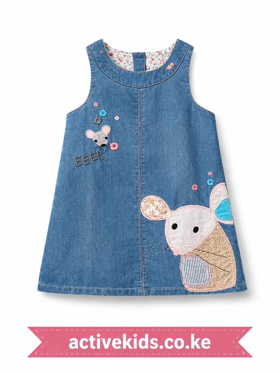 Adorable Girls Denim Mouse Dress | ActiveKids Baby Shop Nairobi