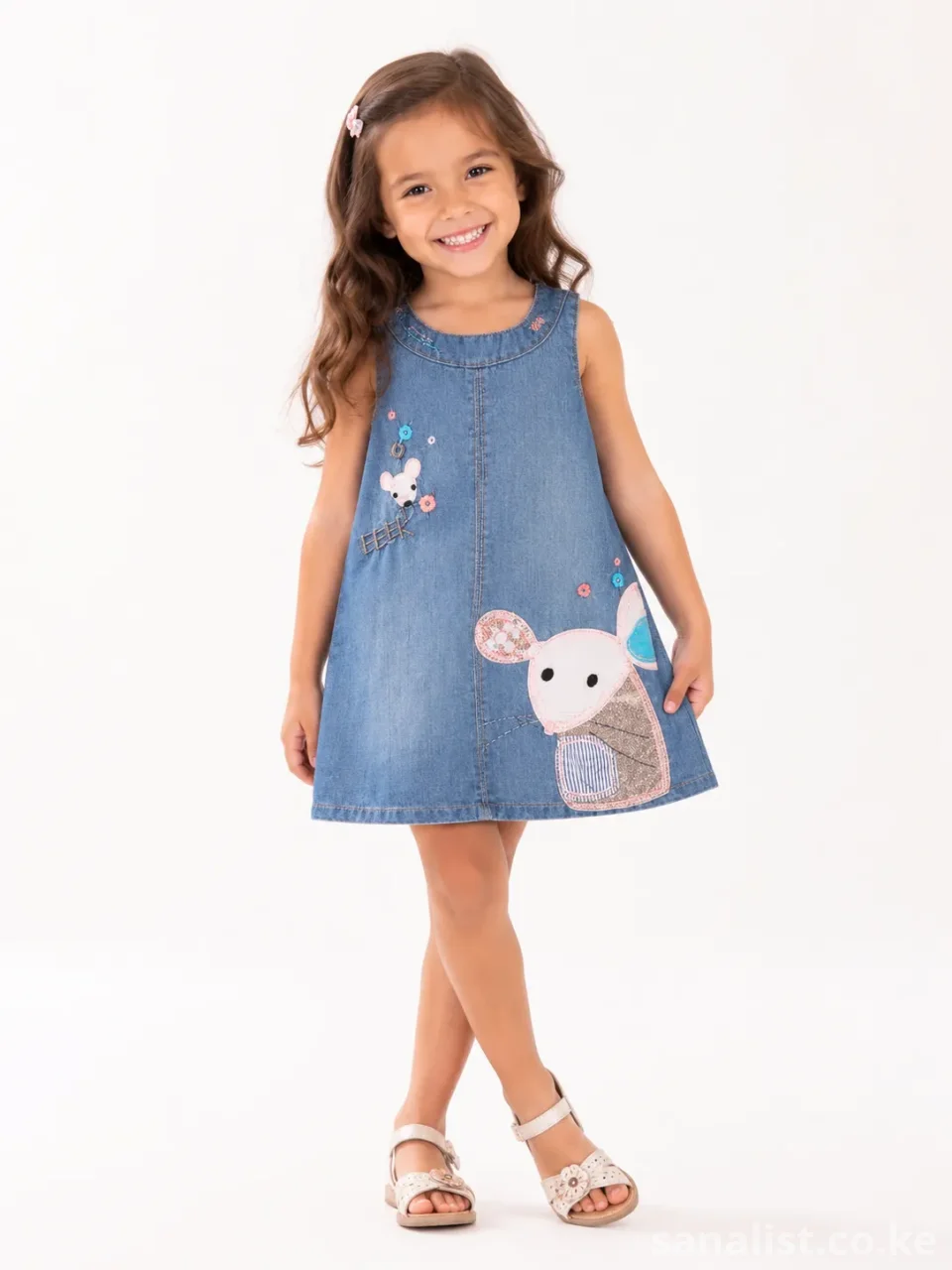 Adorable Girls Denim Mouse Dress | ActiveKids Baby Shop Nairobi