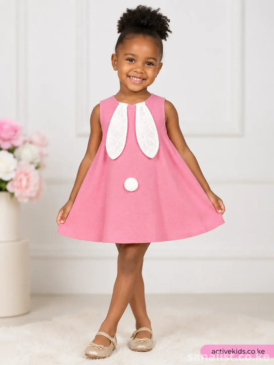 Adorable Pink Bunny Girls Dress | Baby Shop Nairobi