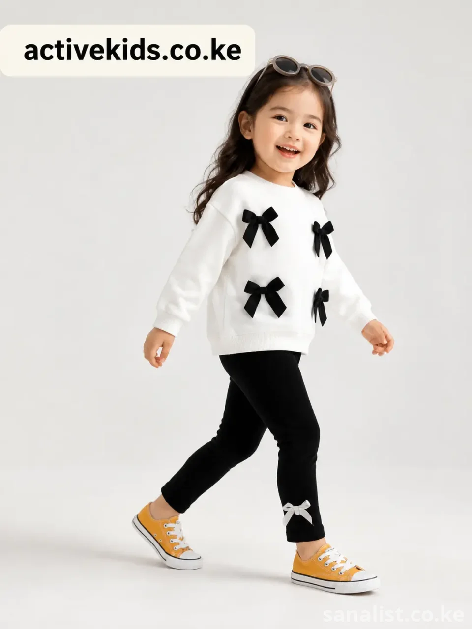 Cute Girls Black Bow Sweater Outfit | Baby Shop Nairobi