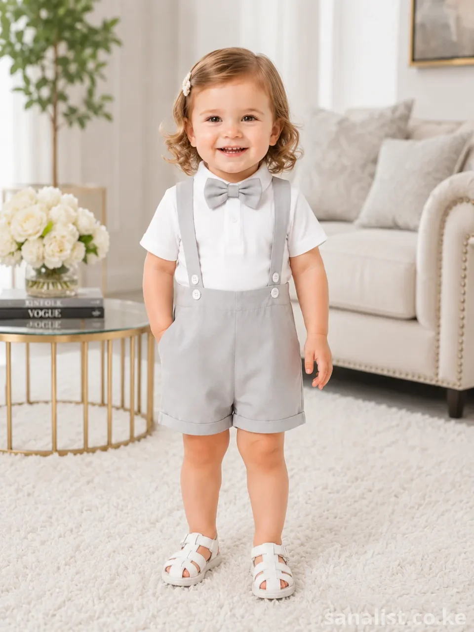 Grey Baby Suspender Outfit Set | ActiveKids Baby Shop Nairobi