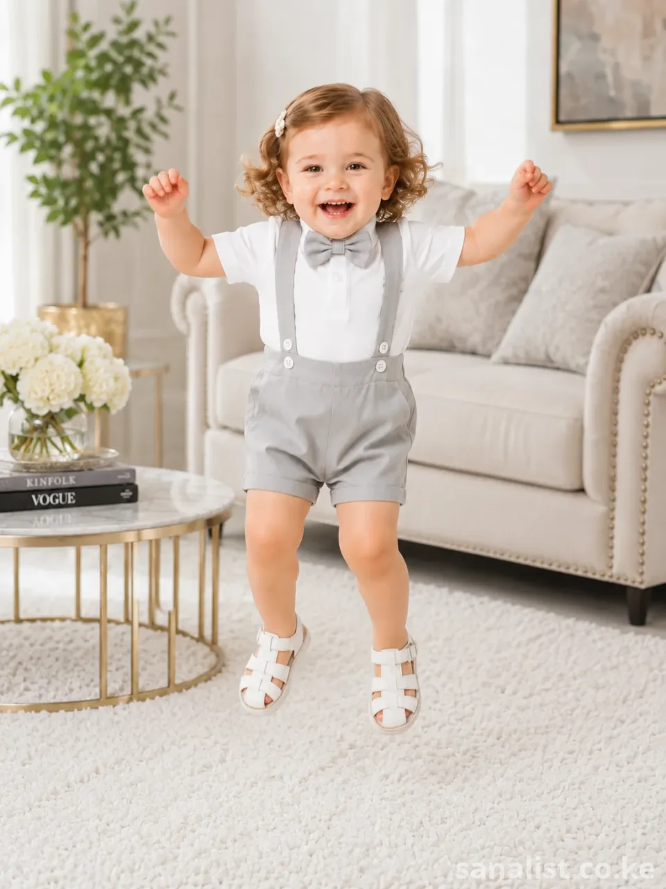 Grey Baby Suspender Outfit Set | ActiveKids Baby Shop Nairobi