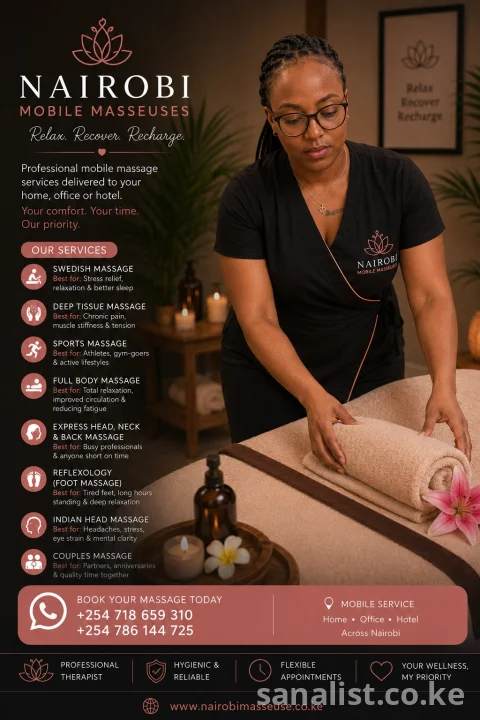 Outcall professional Massage by Maureen +254718659310