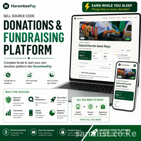 HarambeePay Lite – M-Pesa Donation & Fundraising Platform | Earn While You Sleep