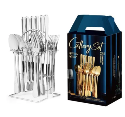24-Piece Stainless Steel Cutlery Set Kenya | Spoons & Forks - Silver