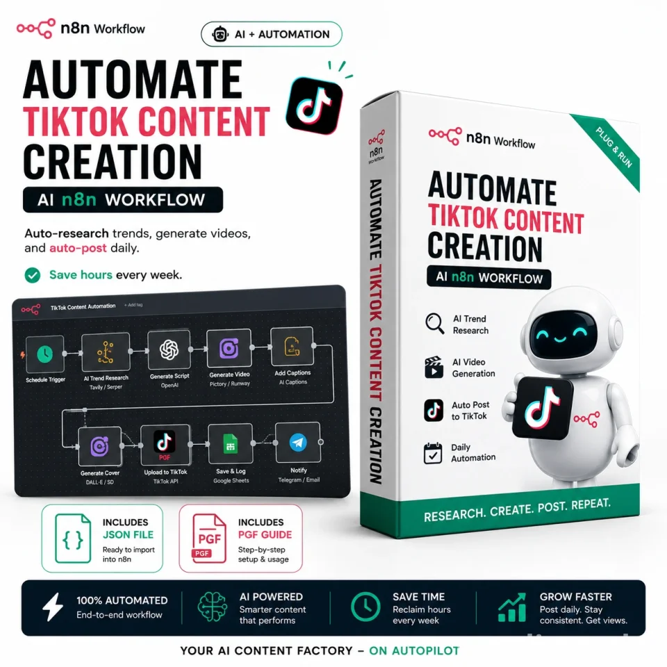 AI TikTok Content Factory – Automated n8n Workflow for Daily TikTok Videos