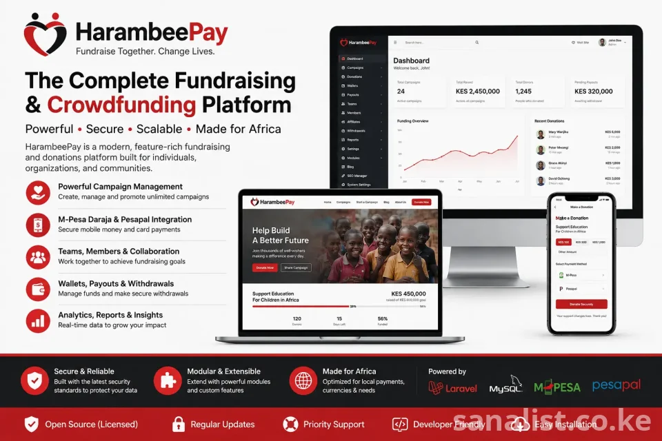 HarambeePay – Fundraising & Crowdfunding Platform PHP Script