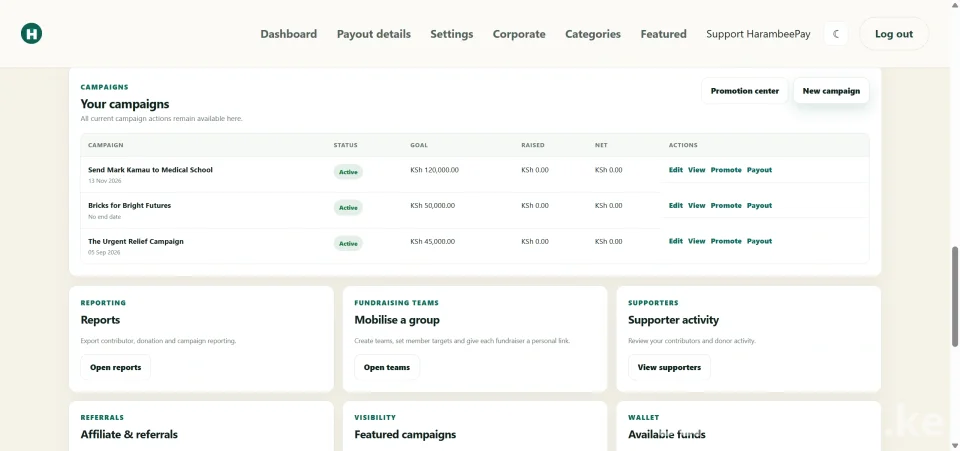 HarambeePay – Fundraising & Crowdfunding Platform PHP Script