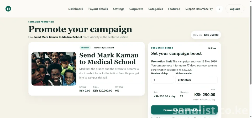 HarambeePay – Fundraising & Crowdfunding Platform PHP Script