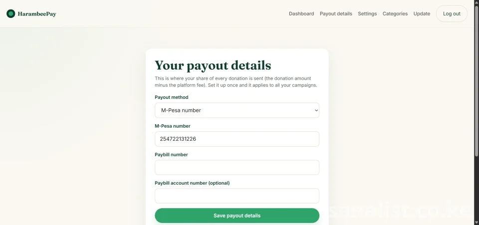 HarambeePay Lite – M-Pesa Donation & Fundraising Platform | Earn While You Sleep