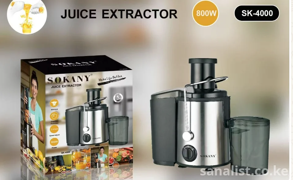Sokany 800W Juicer Kenya | Fruit & Vegetable Juice Extractor